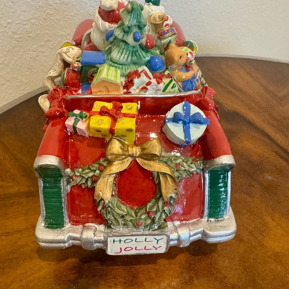 Fitz and Floyd Red Santa Holiday Car Plays Music - Here Comes Santa Claus - Picture 3 of 10